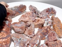 18 Pieces Polished Pink Agate Geode Free Form