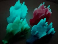 Fluorescent Resin Dragon Head Crystal Stand Wholesale