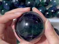 71 Pieces 57.8lbs Deep Green/Purple/Blue Fluorite Spheres