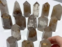 17 Pieces Gold Rutilated Quartz Points 2.2-3.6in