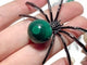 Malachite Sphere Spider Ornament Handmade Alloy Spider Wholesale
