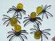 Yellow Fluorite Sphere Spider Ornament Handmade Alloy Spider Wholesale