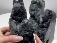 4 Pieces Cutting Fluorite Mineral Cubes Specimen Tower