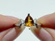 #C2 Silver Rings Wholesale Citrine Lapis Lazuli Cut Faceted Waterdrop Shape
