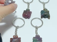 Ocean Jasper Spider Carving Keychain Wholesale
