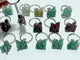 Moss Agate Butterfly Fairy Keychain Wholesale Caribbean Calcite Green Aventurine