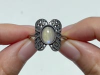 #E2 Silver Rings Wholesale Sunstone Garnet Moonstone Labradorite Rose Quartz