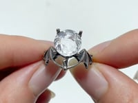 #E8 Silver Rings Devil Wings Shape Wholesale Malachite Strawberry Quartz Labradorite Clear Quartz