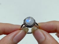 #F3 Silver Rings Wholesale Sunstone Malachite Citrine Yellow Jade Amethyst Lavender Quartz Moonstone Rhodochrosite