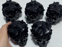 Obsidian Butterfly Skull Carving Wholesale