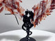 Beautiful Fire Quartz Demon And Angel Wing Carving With Stand