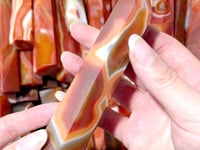 4-6.3in Red Carnelian Stripe Tower Point Crystal Wholesale