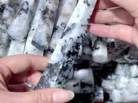 4.3-5.5in India Moonstone Tower Point Hexagonal Pyramid Shape Wholesale