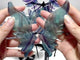 5 Pairs Rainbow Symmetry Fluorite Angel Wing With Stand