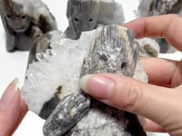 6 Pieces Large Clear Quartz Cluster Groot Carving