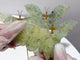 4 Pairs Beautiful Prehnite Butterfly Wing With Stand