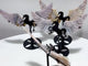 4 Pairs Beautiful Agate Small Pegasus Wing Carving With Stand