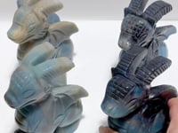 4 Pieces Trolleite Stone Dragon Carving