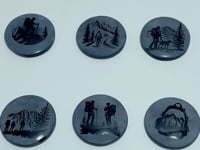 4cm Black Obsidian Hiking Bundle Engraved Round Slices Wholesale