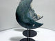 2 Pieces Large Moss Agate Moon Carving With Stand