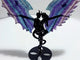 Fluorite Angel And Demons Wing Carving With Stand