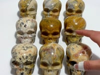 9 Pieces Beautiful Crazy Agate Skull Carving