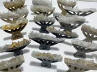 19 Pieces Clear Quartz Cluster Dendroid Guard Carving