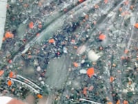 Africa Blood Stone Demon And Angel Wing Carving With Stand