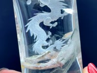 High Grade Super Clear Chinese Dragon Garden Quartz Inner Scene Carving(HGUD02)