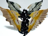 2 Pairs Demon and Angel Wing Carving With Stand Mookaite Africa Blood Stone