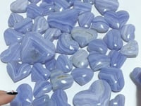 45 Pieces High Quality Blue Lace Agate Heart