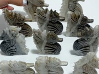 11 Pieces Clear Quartz Cluster Seahorse Carving