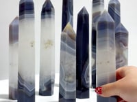 10 Pieces Large Geode Druzy Stripe Agate Mixed Quartz Tower