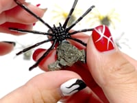 Raw Pyrite Spider Ornament Handmade Alloy Spider Wholesale