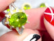 5 Pieces High Quality 925 Sterling Silver Peridot Different Styles Ring