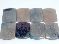 8 Pieces Trolleite Flying Dragon Crystal Carving Clearance