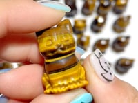 Cute Tiger Eye Cat Crystal Carving Wholesale