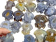 23 Pieces Geode Druzy Agate Frog Carving