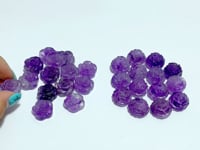 2 Styles Amethyst Rose Flower Carving Wholesale