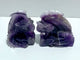 2 Pieces Beautiful Chevron Amethyst Dragon Castle Carving