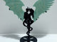 Amazonite Demon And Angel Wing Carving With Stand