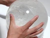 Large 24.5cm Rare Clear Quartz Sphere For Collection