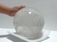 Large Rare 23.5cm Clear Quartz Sphere For Collection