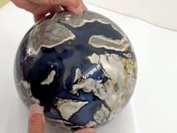 Unique Large 20.5cm Volcano Agate Sphere Ball (UV-Reactive)