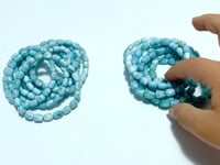 Oval Barrel Shape Larimar Bracelet Wholesale From Dominican Republic