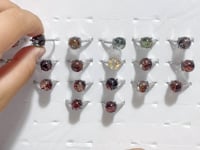 Beautiful Clear Garden Quartz Sphere Rings Wholesale