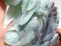 Beautiful Caribbean Calcite Mixed Pyrite Birds&Flower Carving