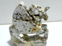 Unique 8th Vein Ocean Jasper Unicorn/Pegasus Carving