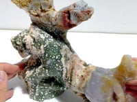 Large 8th Vein Ocean Jasper Leopard Carving