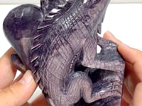 Unique Spark Lepidolite Lizard Carving